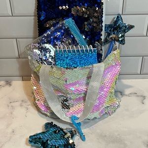 Blue Sequins & Glitter Gift Bag